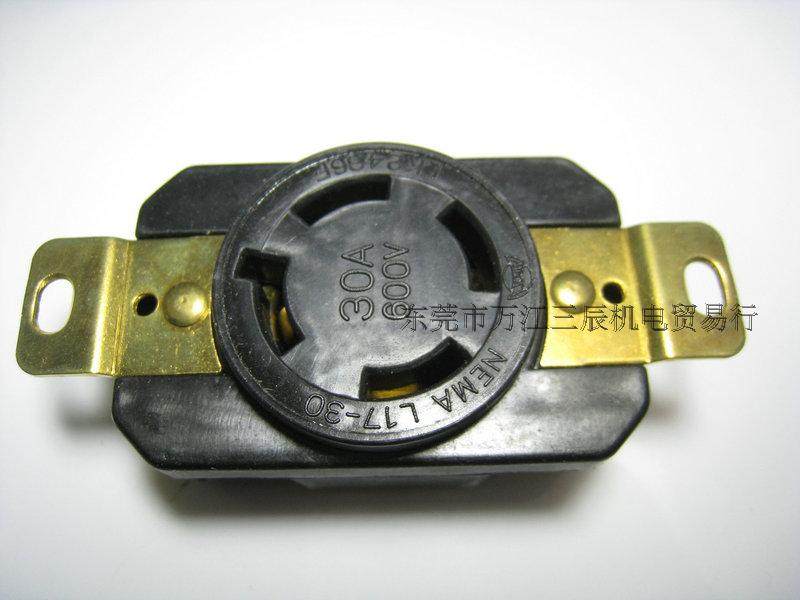 US gauge NEMA L17-30R generator socket 30A600V4P three-phase four-wire LK-2436F Taiwan LKEW