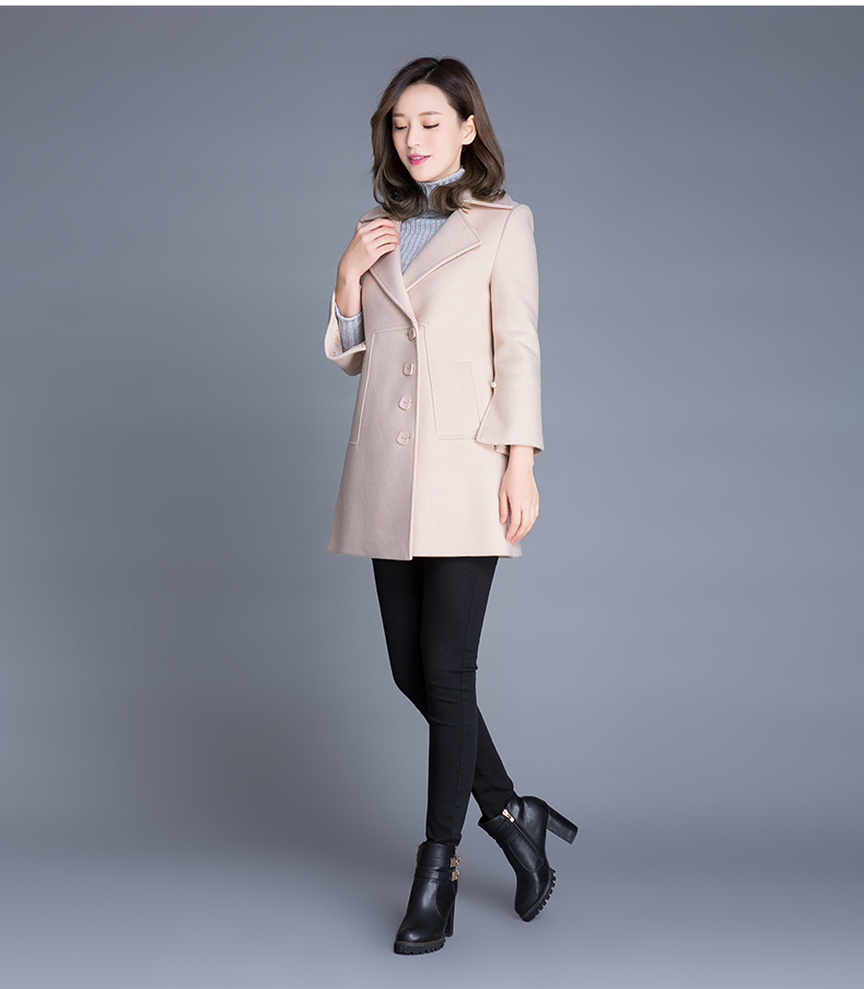 Yi Lang Xuan mùa thu và mùa đông mới cho phụ nữ áo len nhỏ phần ngắn thời trang Hàn Quốc ve áo kích thước lớn áo khoác nỉ nữ