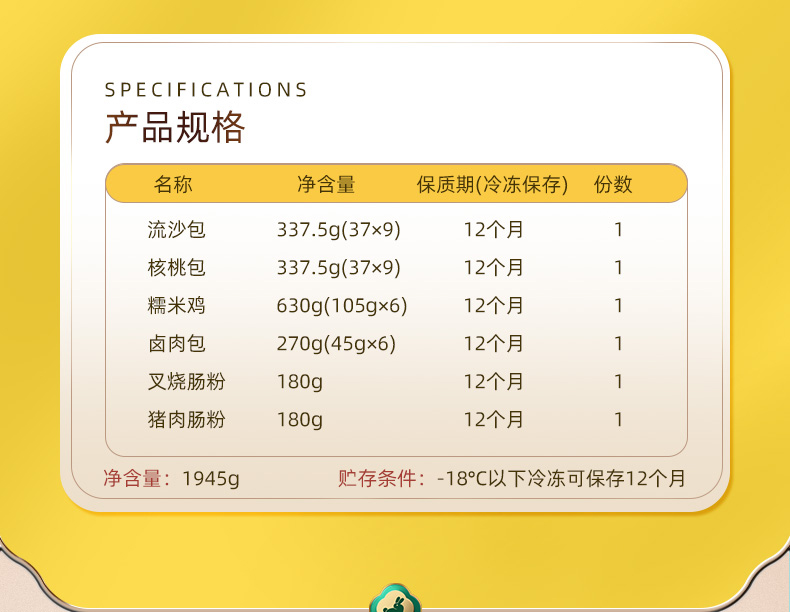 中华老字号：1945g 陶陶居 广式早餐套餐 包子 肠粉 糯米鸡等 109元包邮，赠卡通包子270gx2袋 买手党-买手聚集的地方