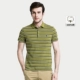 Quần áo nam lạc đà mùa hè POLO áo sọc thêu kinh doanh bình thường micro-thun nam ngắn tay áo thun nam - Áo phông ngắn áo thun unisex