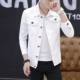 Áo khoác denim mùa xuân nam phiên bản Hàn Quốc của quần áo mùa xuân và mùa thu denim tự trồng quần áo đồng phục bóng chày nam áo khoác nam