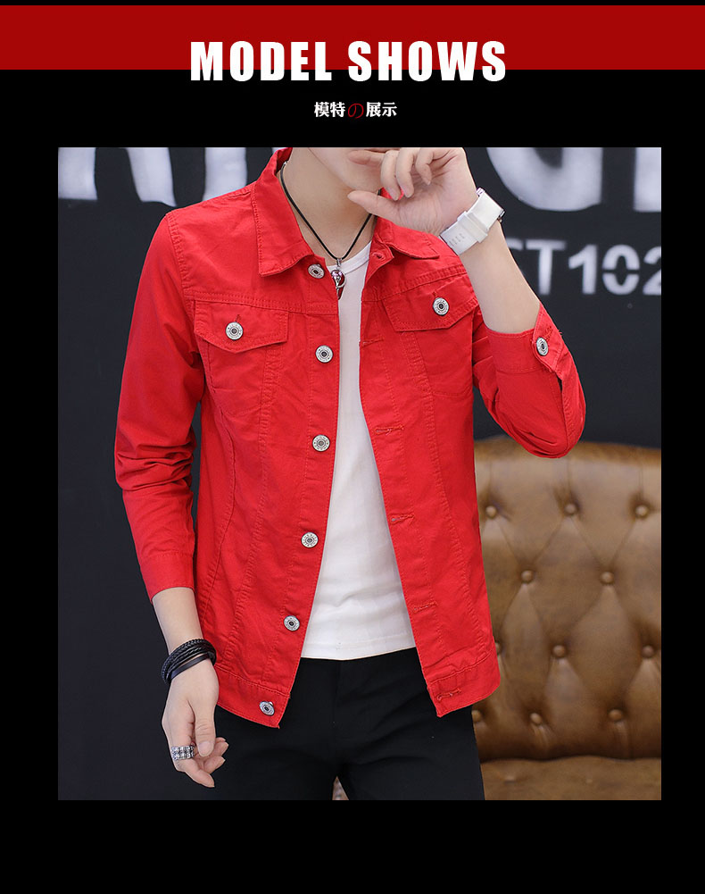 Áo khoác denim mùa thu nam màu đen phiên bản Hàn Quốc của thanh niên tự canh xuân và áo khoác mùa thu thủy triều nam áo khoác ngoài nam mùa thu đông áo nắng nam