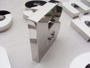 Jilin manufacturer exquisite and no welding metal door head sign company background wall white steel advertisement stainless steel character straight camp