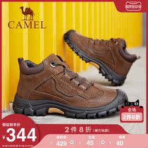 Camel mens boots fashion casual boots mens high-help Martin boots Joker tooling boots mens shoes non-slip wear-resistant boots