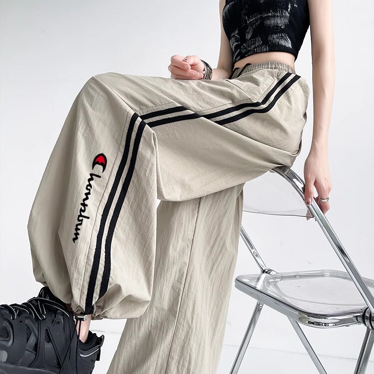 Cute American Retro Striped Patchwork Wide-Leg Cargo Jogger Pants for Women, Summer Quick-Dry High-Waisted Outdoor Sports Pants Cute American Retro Striped Patchwork Wide-Leg Cargo Jogger Pants for Women, Summer Quick-Dry High-Waisted Outdoor Sports Pants