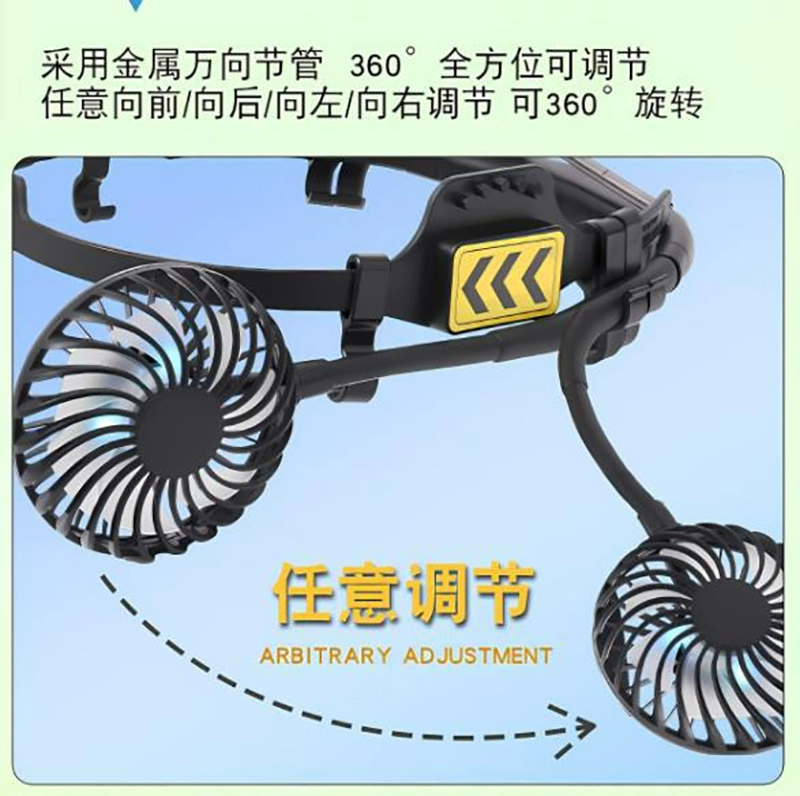 vành che nắng mũ bảo hộ Mũ cứng quạt ngoài ngoài trời công trình xây dựng xưởng làm mát mũ cứng quạt thổi làm mát mũ bảo hiểm Quạt gắn mũ vành che nắng mũ bảo hộ
