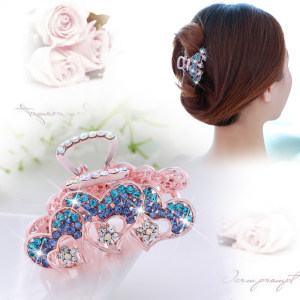 头饰韩国发夹成人优雅发饰顶夹发卡水晶夹子马