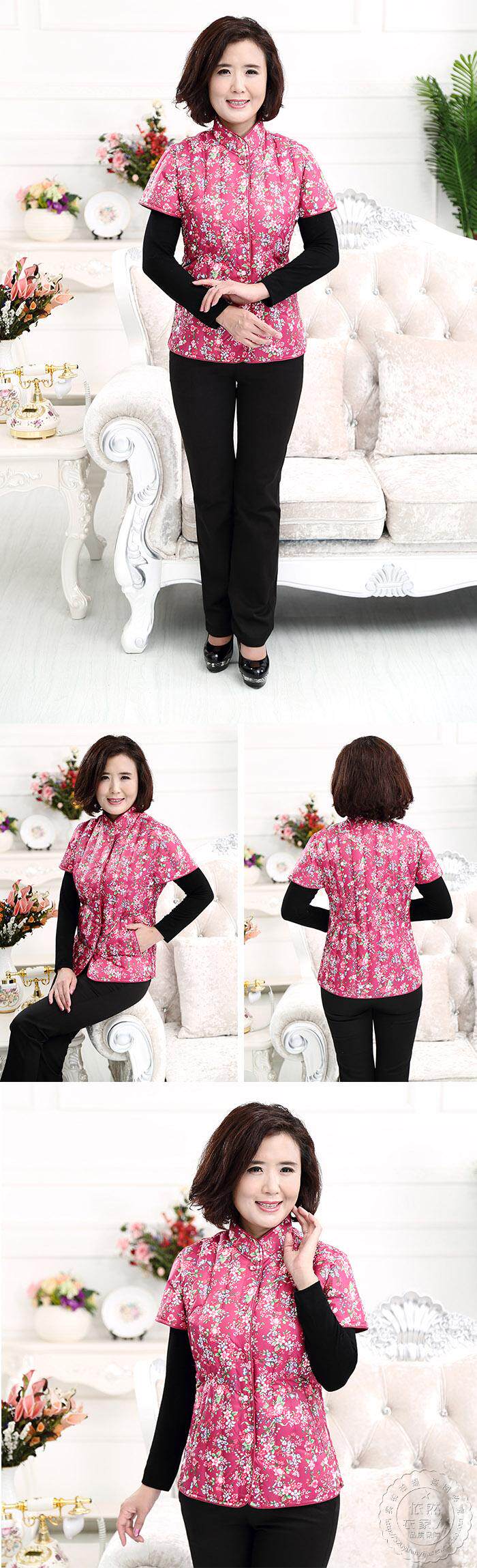 Демисезонный бархатный жилет с пухом, для среднего возраста, короткий рукав, большой размер 