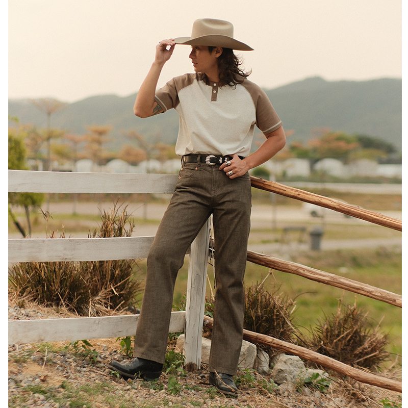 Snake Cave Series Second Generation Sulfur-Dyed Khaki Green Western 701 Straight-Leg Selvedge Denim Jeans Mmc Narrow Width Snake Cave Series Second Generation Sulfur-Dyed Khaki Green Western 701 Straight-Leg Selvedge Denim Jeans Mmc Narrow Width