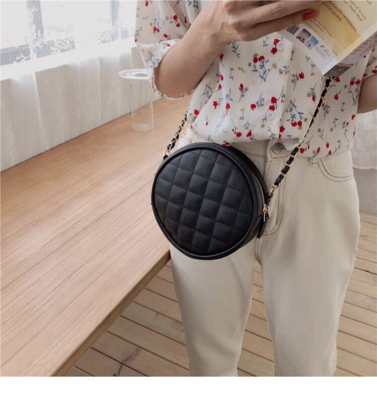Mini chuỗi hình thoi nhỏ túi tròn Hàn Quốc mùa xuân và mùa hè mới dễ thương tròn nhỏ túi nhỏ đeo chéo chéo đỏ túi nữ - Túi xách nữ túi gucci chính hãng