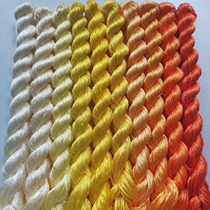 Cross stitch silk velvet flower thread hair photo 10 colors bright silk thread 6 strands insole embroidery flower thread polyester silk thread yellow series