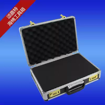Seismic aluminum alloy toolbox instrument equipment product box aircraft model photography box distribution square grid sponge sponge