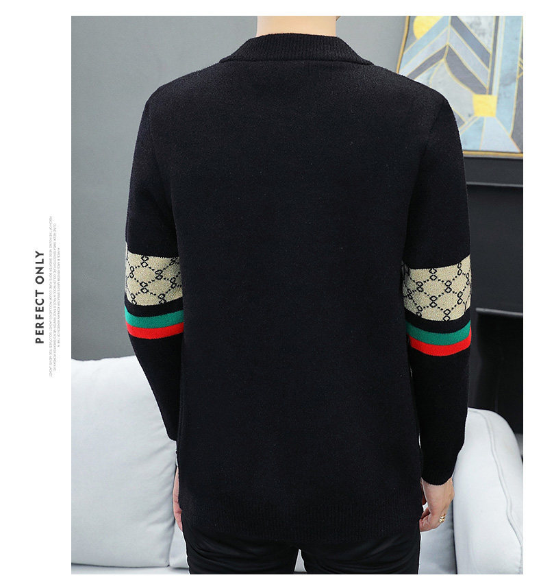 In 2022, trendy brand zipper knitted cardigans for men with stand-up collars, casual autumn slim-fit sweaters, jackets and coats are popular among the youth pic 7