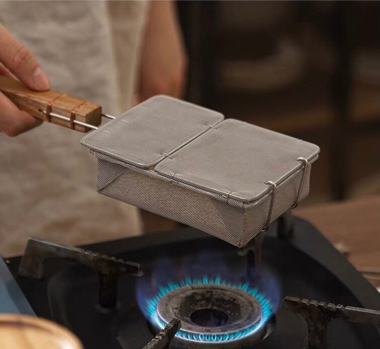 Japan imported Sagazawa workshop fried sesame frying pan 304 stainless steel ginkgo fruit frying pan can be baked on direct fire baking net