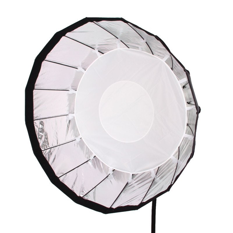 力飞盘杆一体150cm深口抛物线柔光箱反光伞 16杆伞式柔光罩摄影-阿里巴巴