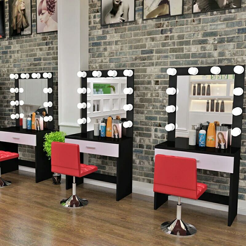 professional makeup table with lights