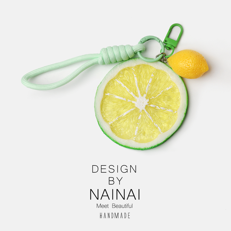Fresh Fruit Artificial Lemon and Orange Slices Keychain Sweet Backpack Bag Pendant Cute Student Schoolbag Decoration Fresh Fruit Artificial Lemon and Orange Slices Keychain Sweet Backpack Bag Pendant Cute Student Schoolbag Decoration