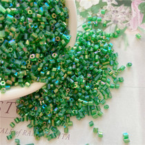 Whole Pack 3MM Hand-stitched Cross Colored Pipe Bead DIY Handmade Ornament Loose Bead Glass Tube Woven String Bead Material Accessories