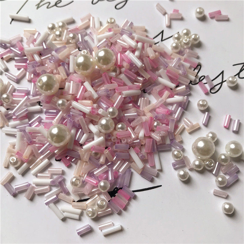 DIY handmade tube bead material package costume decorative accessories cross stitch loose beads fringe beaded woven jewelry
