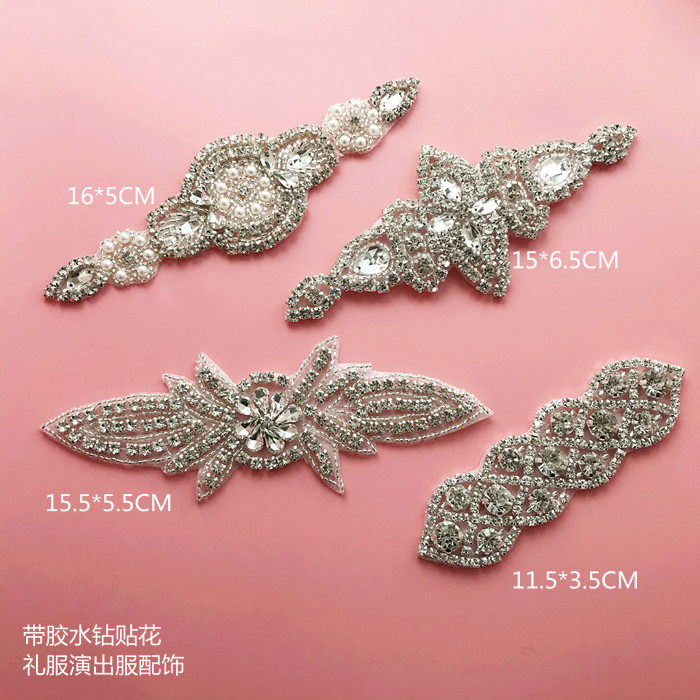 New hand-stitched water drill with floral bridal gown drilling accessories Accessories Act Out accessories Shine Drill with glue to stick