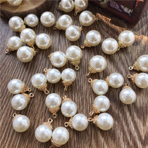 DIY handmade jewelry accessories retro imitation pearl pendant ABS Bright Water Mill Pearl headgear pendant making material