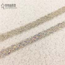 Hand stitched rhinestone barcode back glue drill strip wedding belt making bridal jewelry accessories clothing ornaments