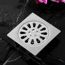 Thickened stainless steel floor drain toilet shower balcony washing machine special floor drain kitchen floor drain 10X10cm