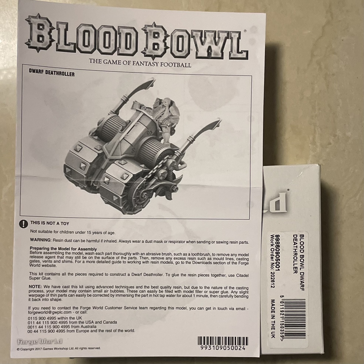 fw fight hammer blood bowl rugby short man Dwarf Deathroller