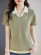 纯棉短袖t恤女装夏季新款中年妈妈polo体恤衫大码胖mm宽松上衣服