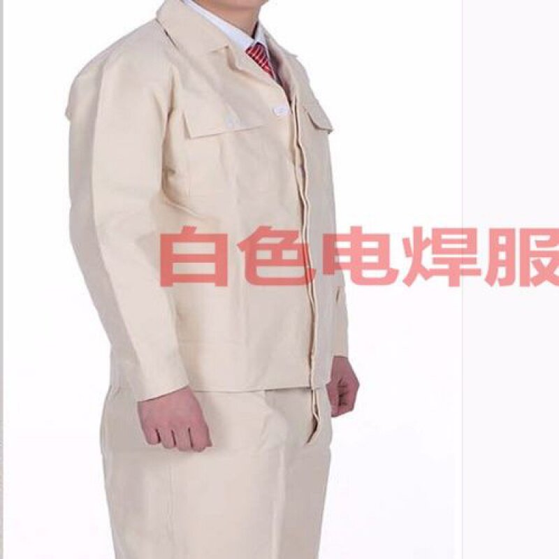 Welder work clothes white canvas welder anti-scald summer anti-radiation anti-scald wear-resistant thin jeans cotton