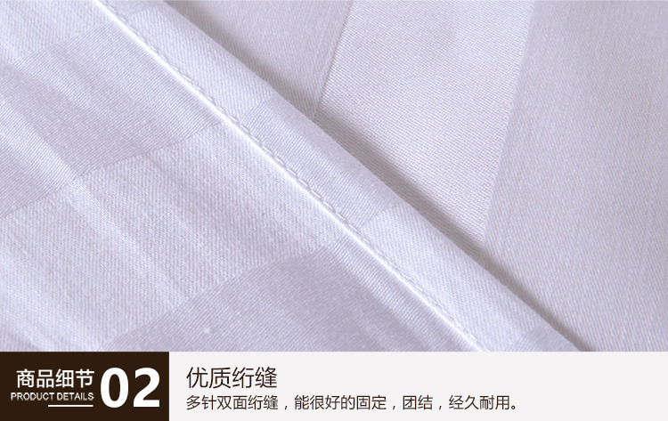 Khách sạn khách sạn bộ đồ giường linen cotton mã hóa dày tinh khiết trắng satin sheets giường tùy chỉnh bán buôn