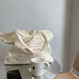 Атмосферный красный вместительный и большой шоппер, брендовый тканевый мешок, английский