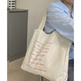 Атмосферный красный вместительный и большой шоппер, брендовый тканевый мешок, английский