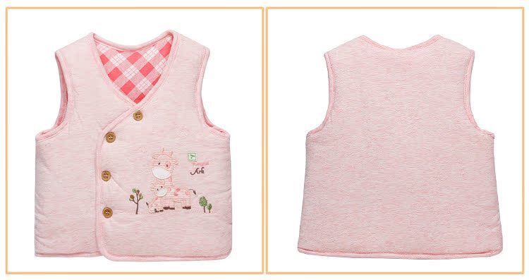 Tongtai mùa đông trẻ sơ sinh trẻ em dày bông một phần mở khóa vest bông vest vest cotton bé bông dày vest áo gile cho bé trai sơ sinh