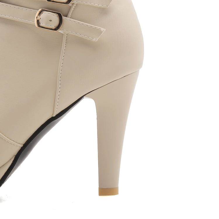 Сапоги 2023秋冬新款高跟骑士靴甜美粗跟过膝靴防水台高筒靴女超长筒靴子 Hung on the Yun