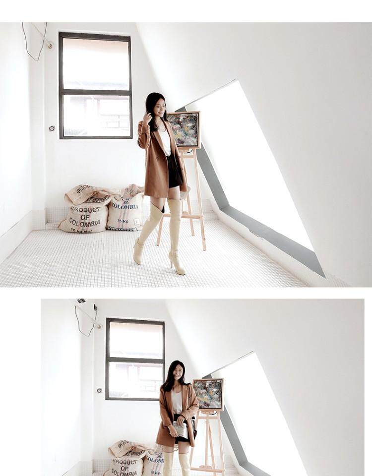 Сапоги 2023秋冬新款高跟骑士靴甜美粗跟过膝靴防水台高筒靴女超长筒靴子 Hung on the Yun