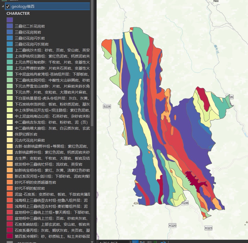 National Geological Rock Vector Data in Shp Format Are Available in Various Scales