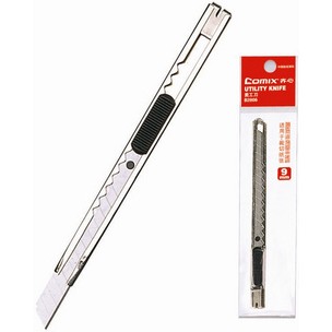 (Official Authorization) Comix Qixin B2806 Utility Knife 9mm (Metal Sheath) Durable Hand Protection