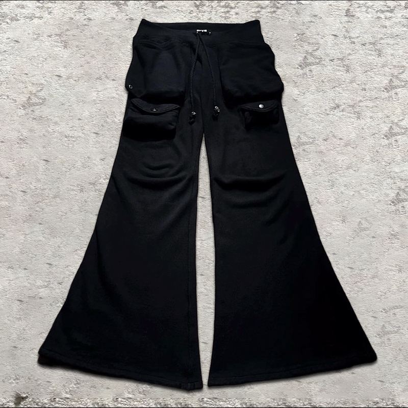 Lgb Visual Style Micro-Flared Sports Casual Pants with Multiple Pockets, Elastic Waistband and Drawstring, Unisex Lgb Visual Style Micro-Flared Sports Casual Pants with Multiple Pockets, Elastic Waistband and Drawstring, Unisex