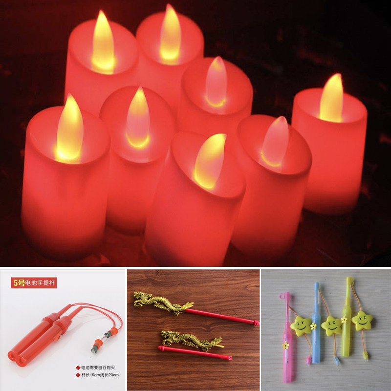 Lantern accessories electronic candle wedding confession LED candle lamp bedside fun lamp atmosphere layout