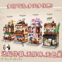Loz New Products Small Grain 1653-1656 Spa House Day Style Street View Children Girl Building Blocks Assembled Toys Puzzle