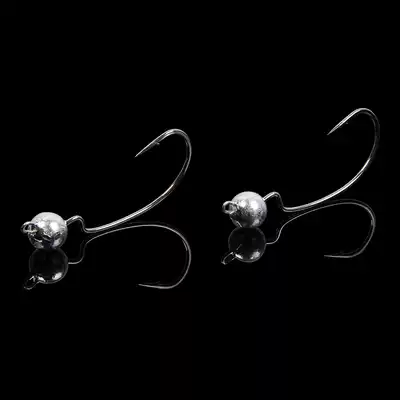 Fishing house 3 5g 5g 7 0g Primary color lead head hook wide belly crank lead head soft bait hook Luya hook Soft worm hook