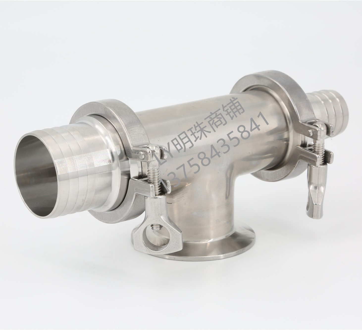 304 pneumatic filling machine stainless steel three-way check valve machine with water in and out of three-way pipe valve liquid filling