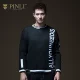 PINLI 立 2018 mùa đông mới nam cổ tròn chữ hoa áo len áo len thủy triều B184110606 - Hàng dệt kim bộ thể thao nam mùa đông