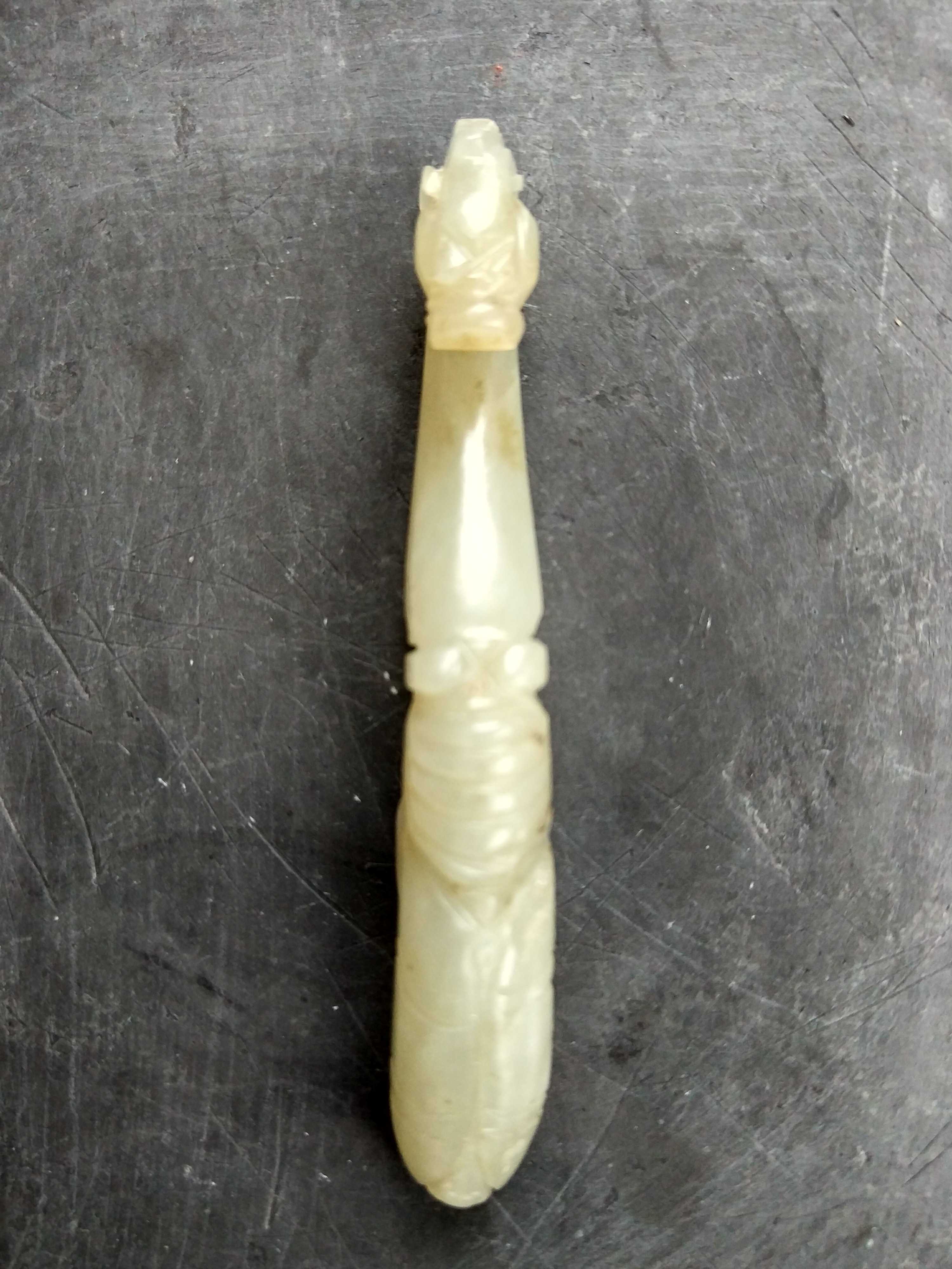Qing Dynasty Hetian Jade With Hook Qing Dynasty Hetian Yu Ming and Qing And Tian Yu