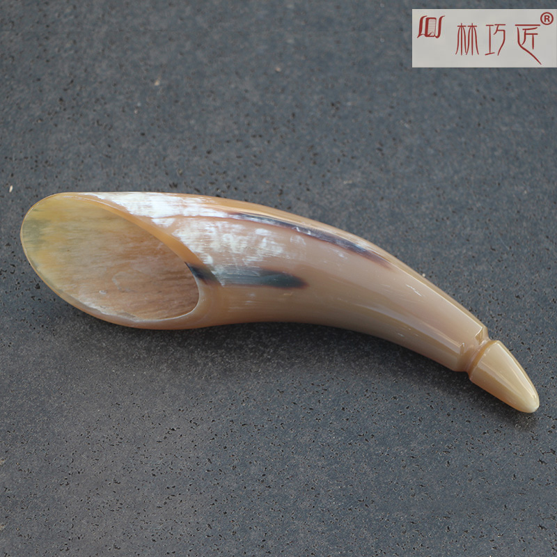 Ringingeni African Imported Yak Horn Scraping Silo Natural Massage Stick Large Number Point Acumen Meridians Chua Tea Spoon