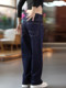 Design collection of open-stitch jeans for men in autumn American cleanfit straight pants retro casual versatile wide-leg pants