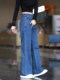 Pure cotton jeans for men 2026 new American high street cleanfit casual straight pants loose slightly flared wide leg pants