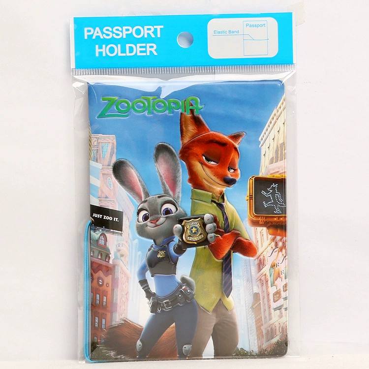 Zootopia Crazy Animal City Cartoon Gói hộ chiếu Du lịch Tài liệu Hộ chiếu Không thấm nước Vỏ thẻ Trường hợp Chủ vé