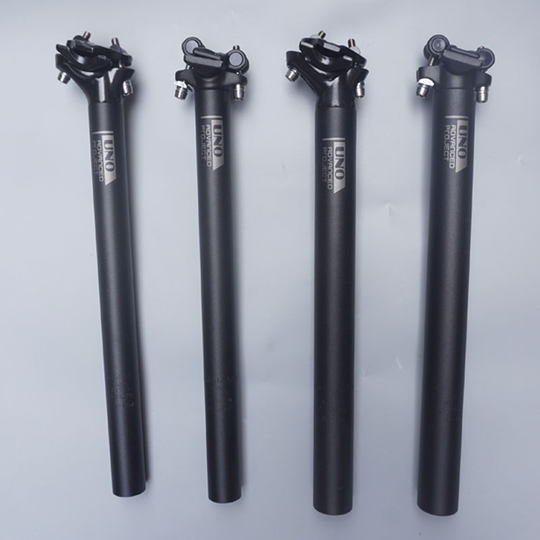 Uno Bicycle Seatpost Fixed Gear Road Mountain Bike Seat Tube Aluminum Alloy Seat Post Silver Straight End Rearward Offset